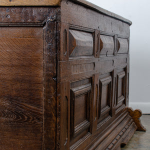 Provincial Spanish Oak Paneled Coffer, c.17th Century