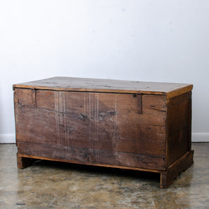 Provincial Spanish Oak Paneled Coffer, c.17th Century