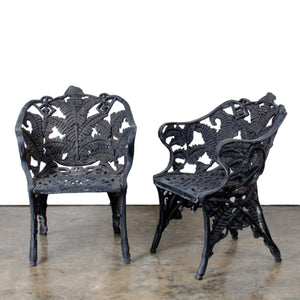 Cast Iron Fern Pattern Chairs, 19th Century