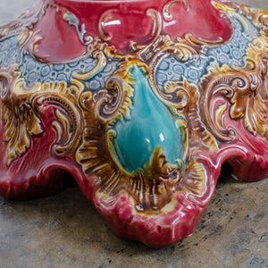 English Majolica Pedestal, c.1890s