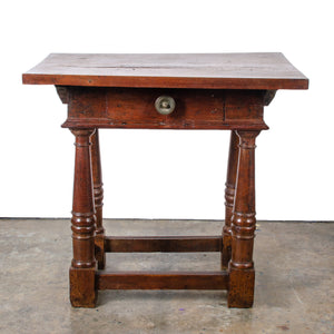 Continental Baroque Walnut Side Table, 17th Century
