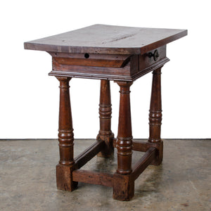 Continental Baroque Walnut Side Table, 17th Century