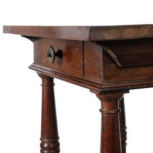 Continental Baroque Walnut Side Table, 17th Century