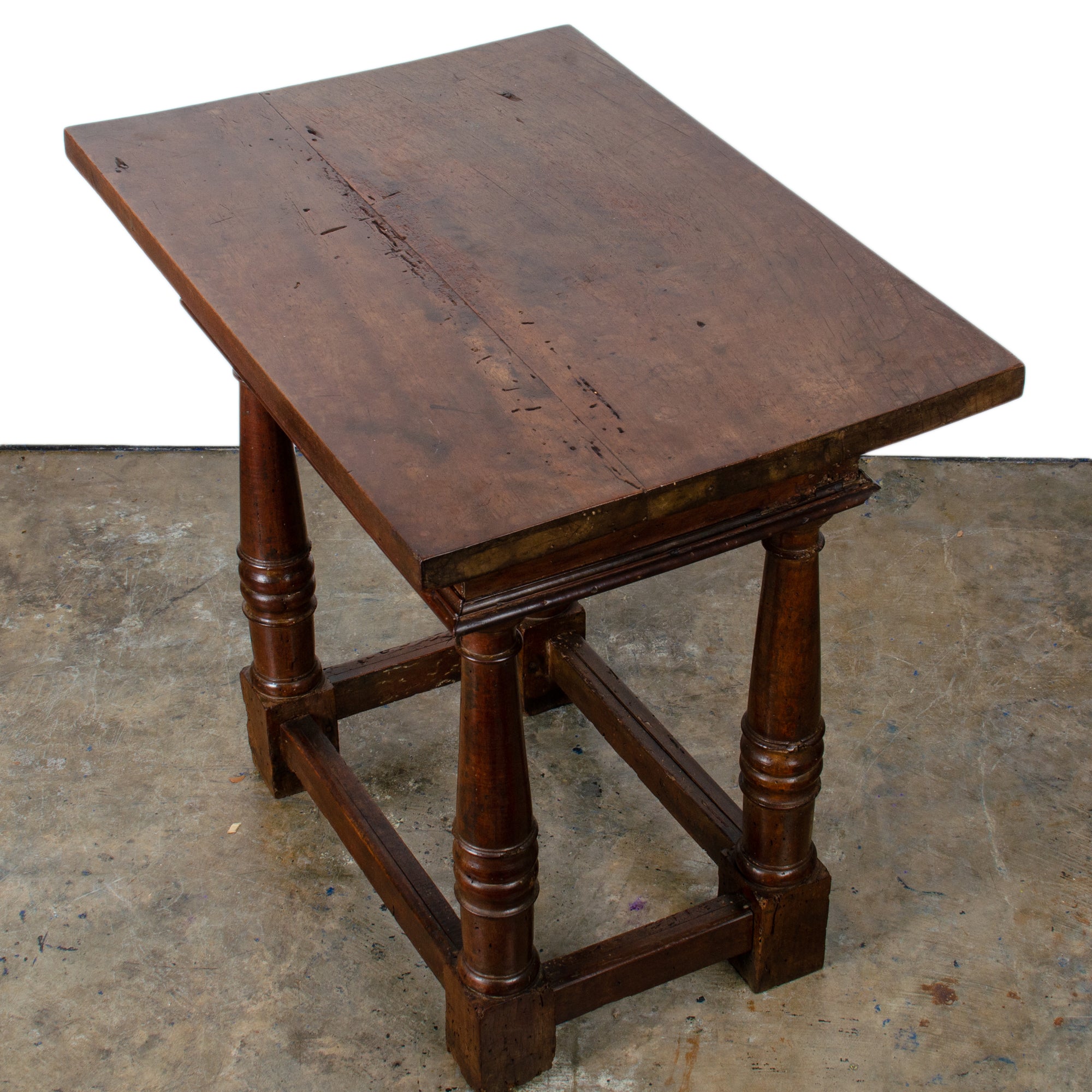 Continental Baroque Walnut Side Table, 17th Century
