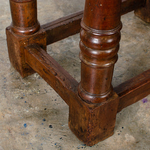 Continental Baroque Walnut Side Table, 17th Century