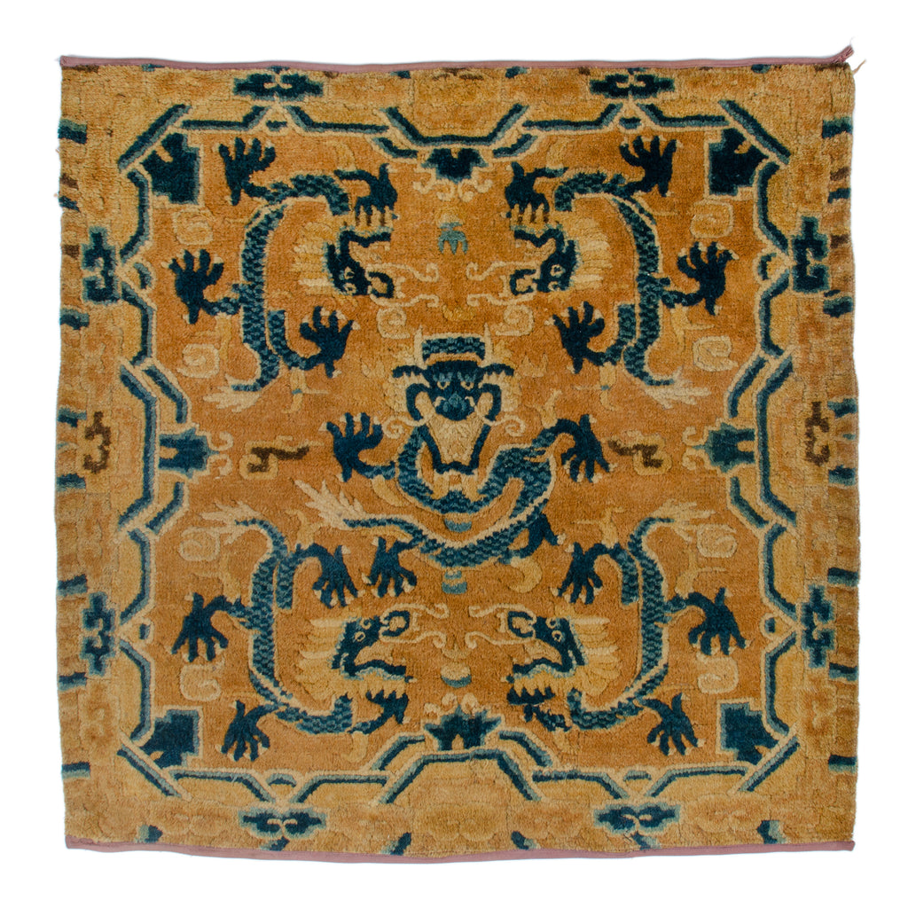 Chinese Ningxia Chair Seat Rug, c.1830