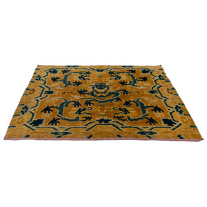 Chinese Ningxia Chair Seat Rug, c.1830