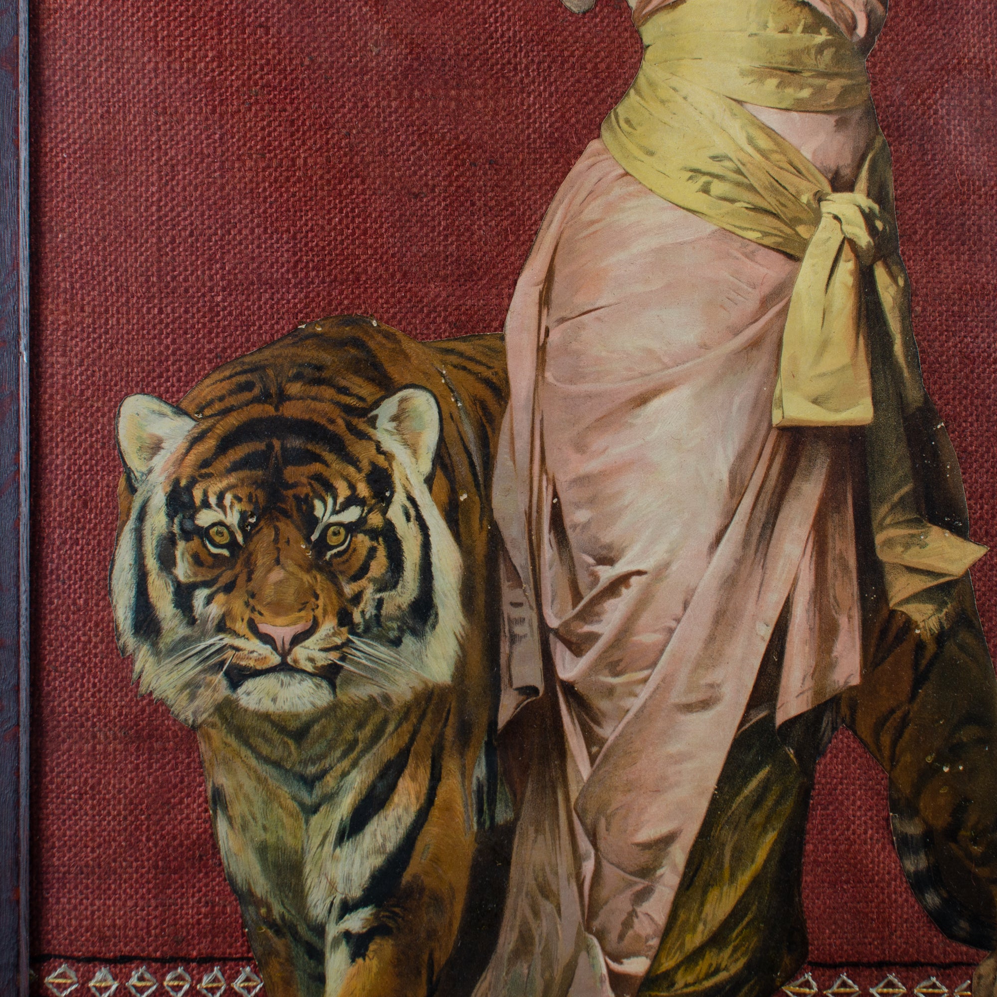 Isadora Duncan and Tiger Woolwork Collage