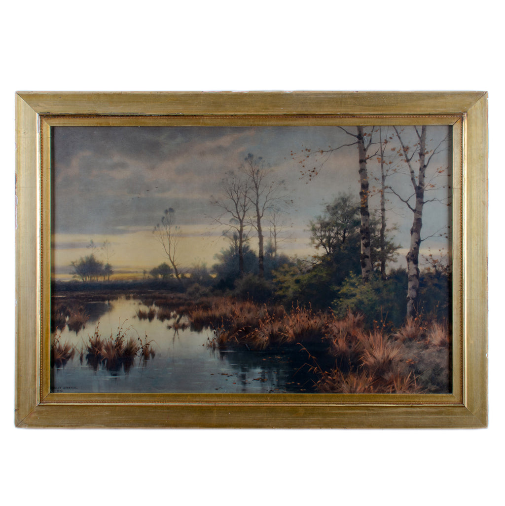1896 Antique Ernest Stanton Landscape Painting