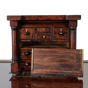 Scottish Miniature Burl Wood Chest of Drawers, 1863