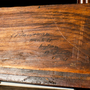 Scottish Miniature Burl Wood Chest of Drawers, 1863