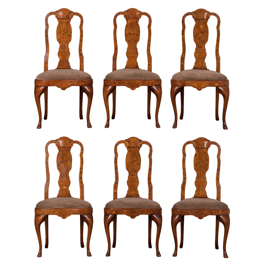Dutch Marquetry Chairs - Set of 6