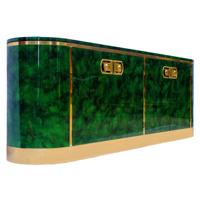 Mastercraft Malachite Lacquer Credenza