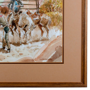 John Lawrence Stoner - Horse Wranglers Watercolor Painting