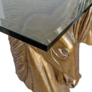 Carved Horse Head Console Table