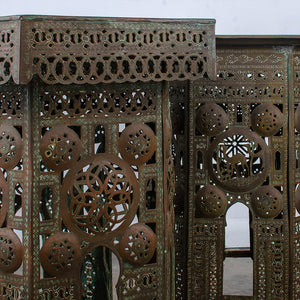Moroccan Pierced Brass Side Tables