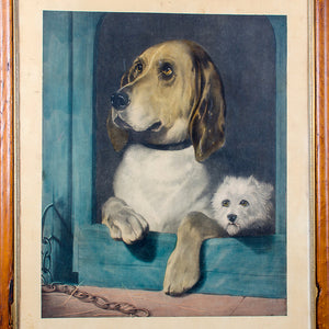 Dignity and Impudence Dog Lithograph, Sir Edwin Henry Landseer