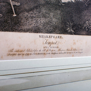 Boydell’s Shakespeare Gallery, "The Tempest” Engraving 1797
