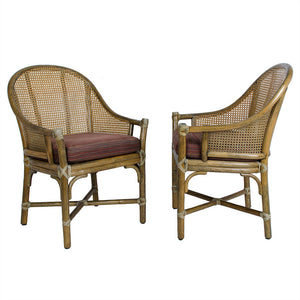 McGuire Rattan & Cane Dining Chairs - Set of 6