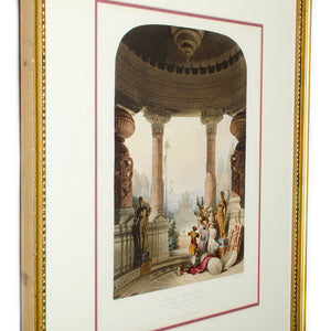 Hindu Temple Aquatint, a Captain Robert Melville Grindlay Print