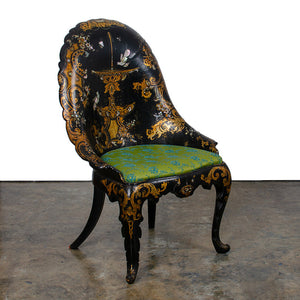 Victorian Japanned Papier-Mâché Chair, 1844