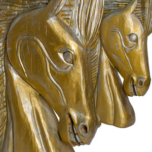 Carved Horse Head Console Table