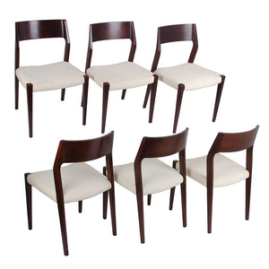 Danish Modern Moller Style Chairs - set of 6