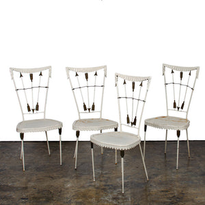 Wrought Iron Arrow Chairs by Tomaso Buzzi, Italian, Circa 1940