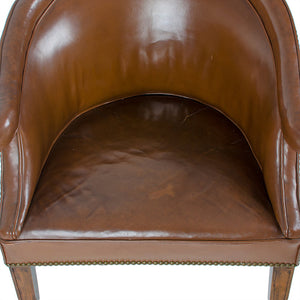 Leather Library Tub Chair