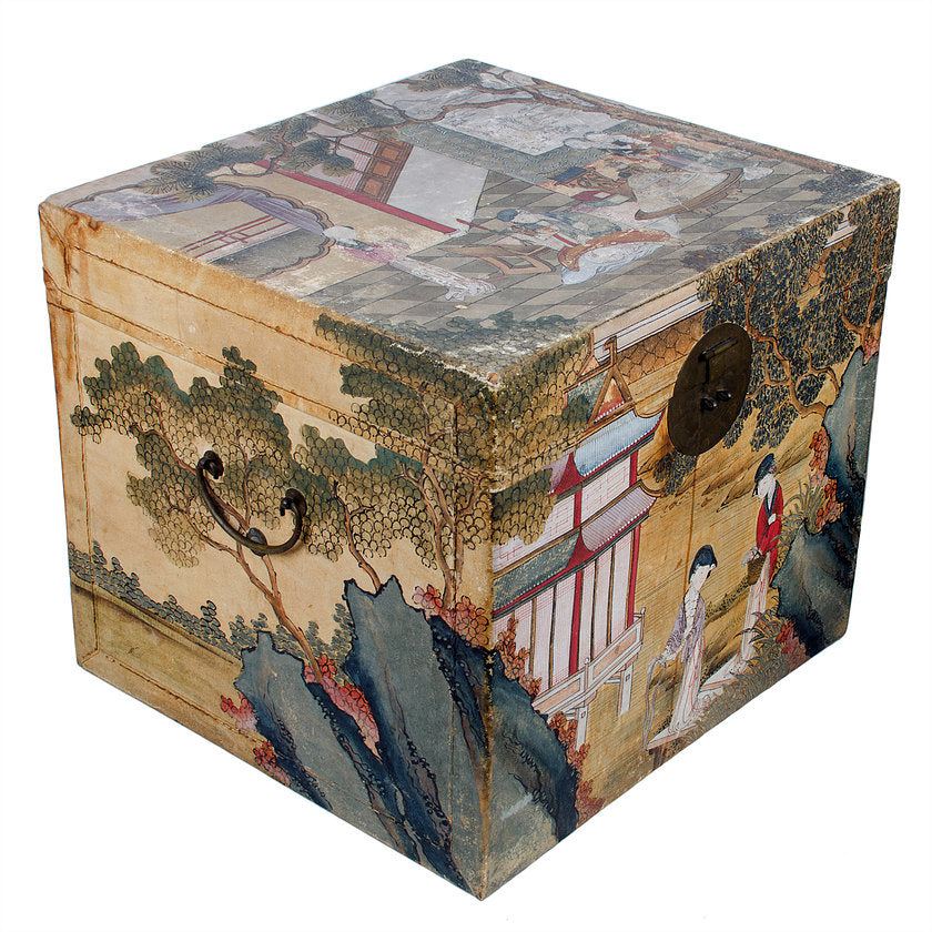 Chinese Qing Dynasty Pigskin Boxes - a Pair