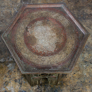 Moroccan Pierced Brass Side Tables