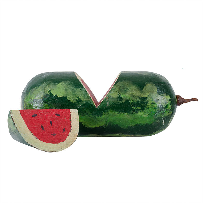 Folk Art Carved Watermelon