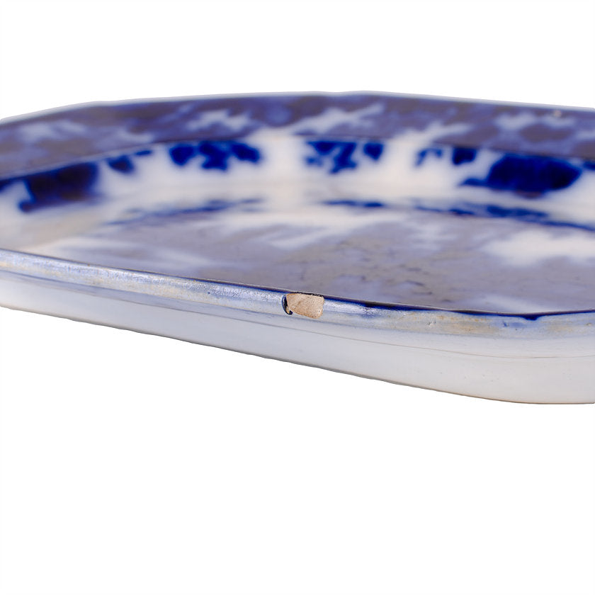J & S Alcock ‘Scinde’ Oriental Stone Flow Blue Platter