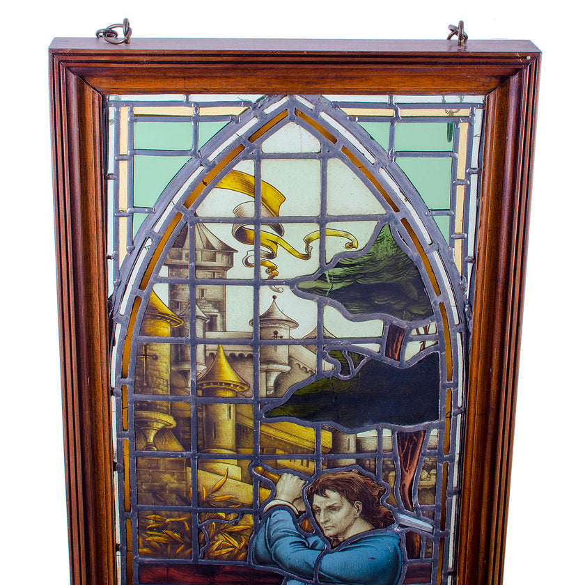 19th c. English Stained Glass Window - The Beheading of St. John