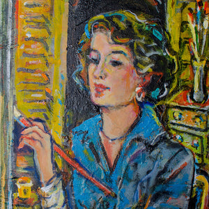 Suzanne McCullough Plowden Self-Portrait, Oil on Canvas