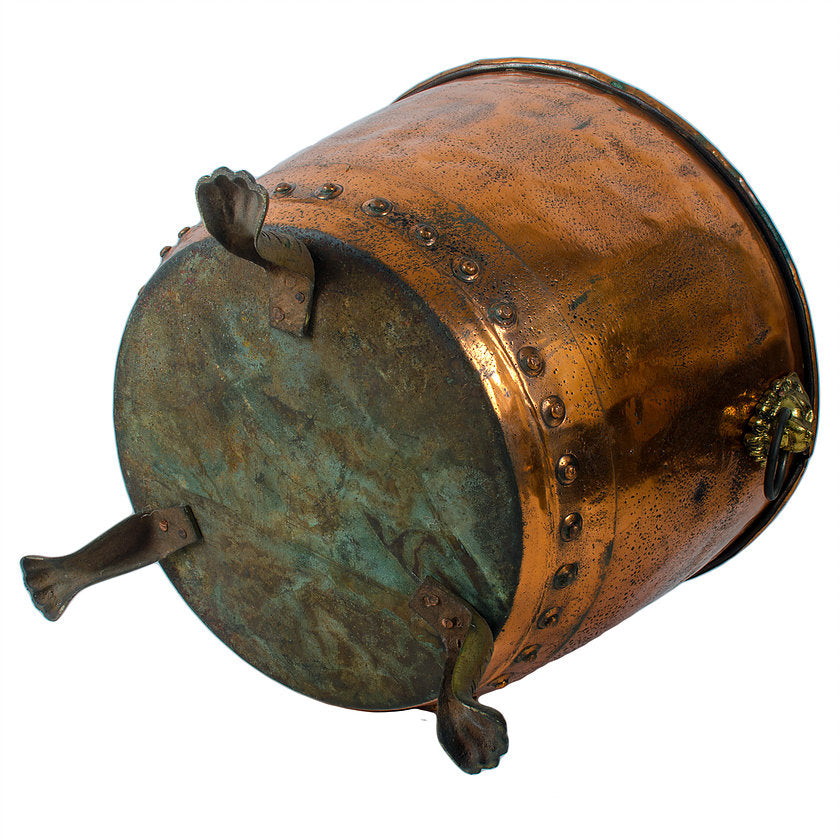Large 19th c. Copper Log Bucket