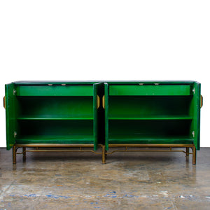 1970s Italian Malachite Lacquer Sideboard