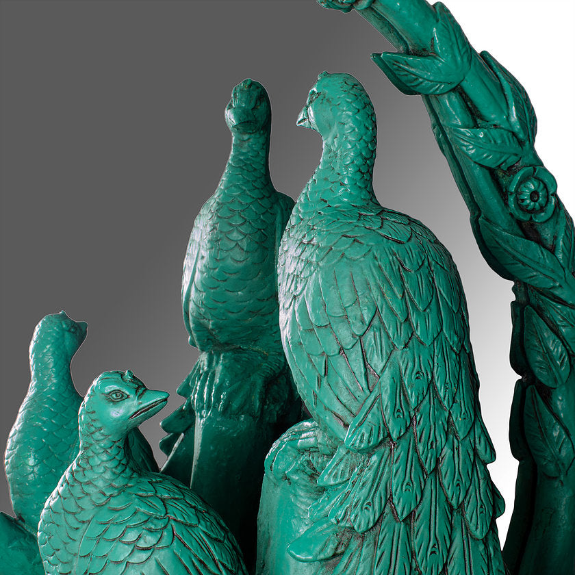 Restored Monumental Mid-Century Peacock Mirror