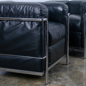 Cassina Le Corbusier LC2 Petit Modele Club Chairs - A Pair