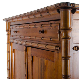 French Colonial Faux Bamboo Armoire C. 1900