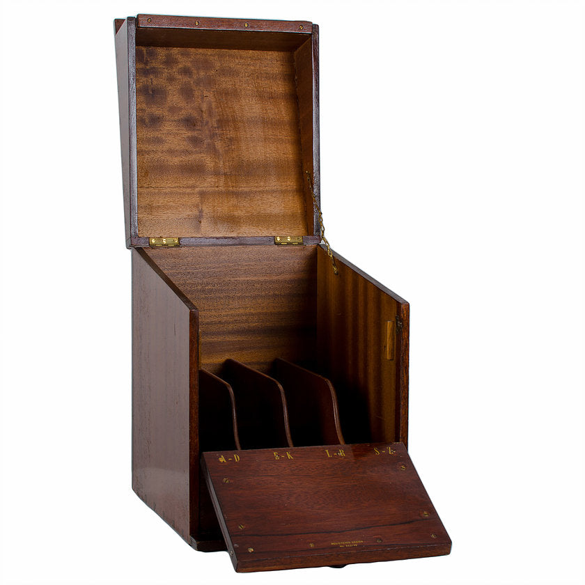 Mahogany Indexing File Box
