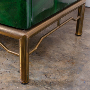 1970s Italian Malachite Lacquer Sideboard