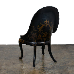 Victorian Japanned Papier-Mâché Chair, 1844