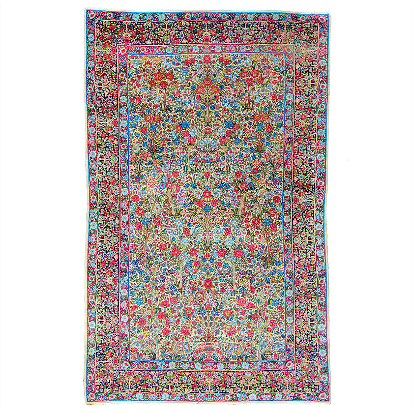 Kerman Ravar Vase Rug - 4′5″ × 7′2″