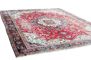 1930 Tabriz Heriz Rug - 9′4″ × 12′6″