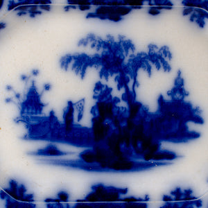 J & S Alcock ‘Scinde’ Oriental Stone Flow Blue Platter