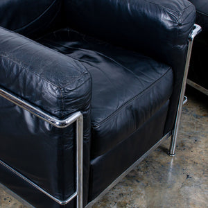 Cassina Le Corbusier LC2 Petit Modele Club Chairs - A Pair