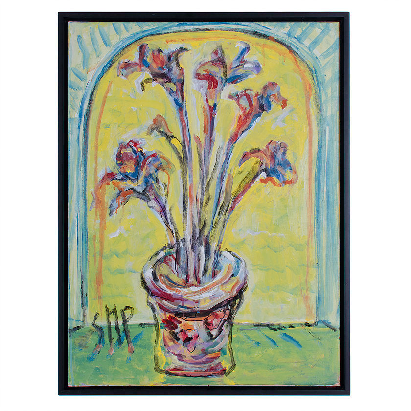 Suzanne McCullough Plowden “Irises”, Oil on Canvas