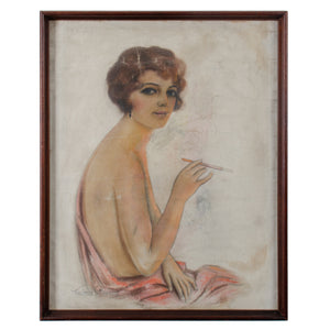 1920s Flapper Girl Cover Art Illustration by Frederick S. Manning