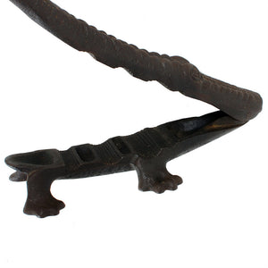 19th C. Apothecary Pharmacy Cast Iron Alligator Cork Press